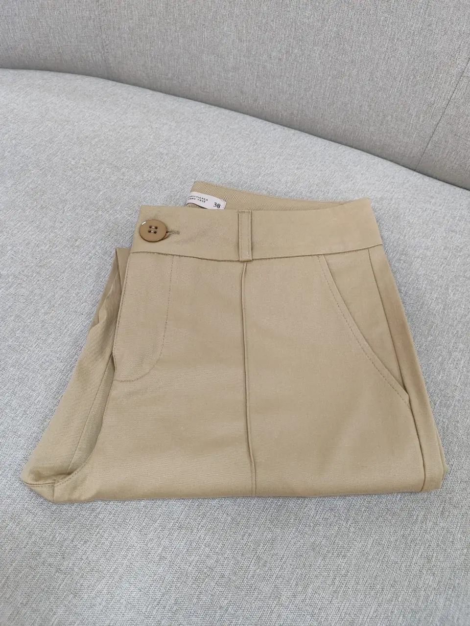 Calça sarja bege 1