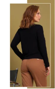 Calça sarja costas