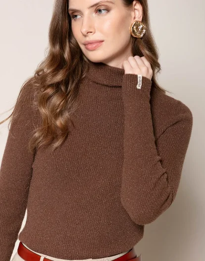 Blusa canelada marrom 1