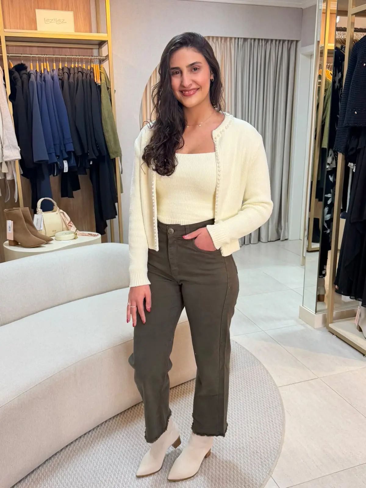 Calça sarja verde 2